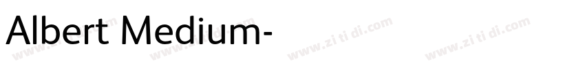 Albert Medium字体转换